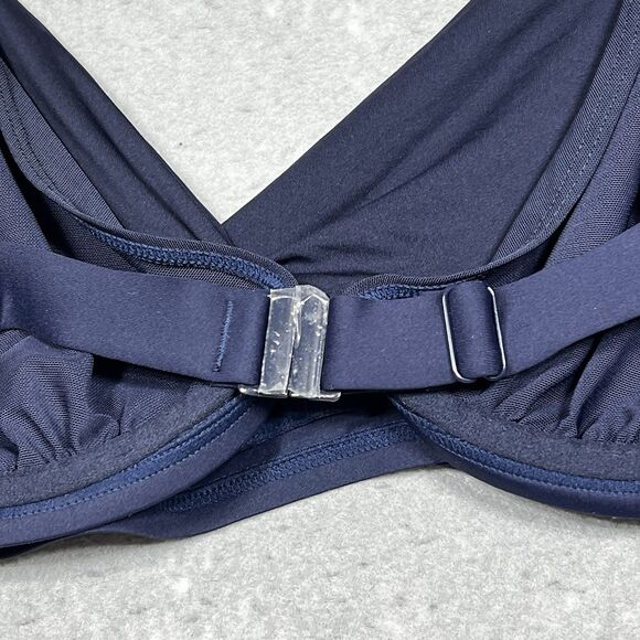 Sea Level Swim Bikini Top Womens Size 14 Blue Swimsuit Nylon Blended NWT - Picture 8 of 13